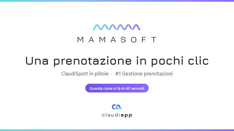 ClaudiSport in pillole #1: una prenotazione in pochi clic